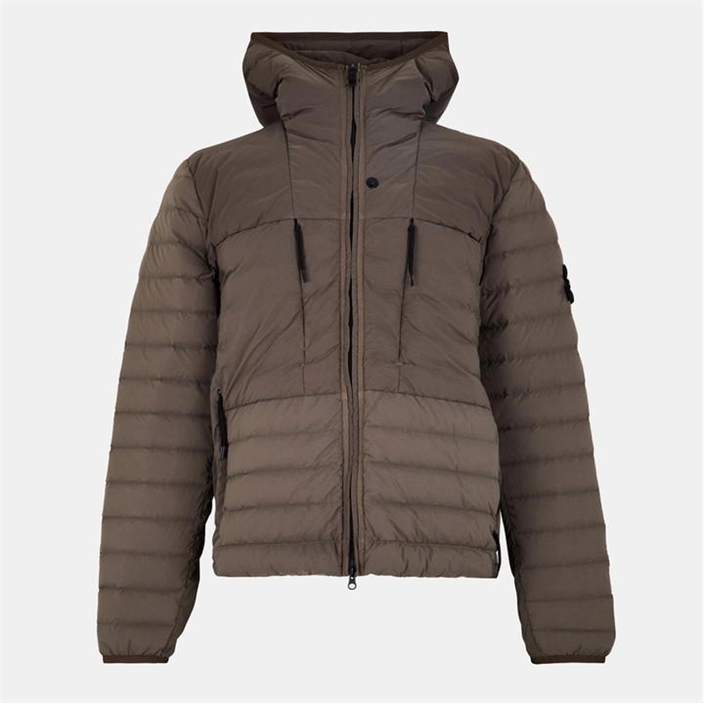 Stone Island Hooded Puffer Jacket - Green